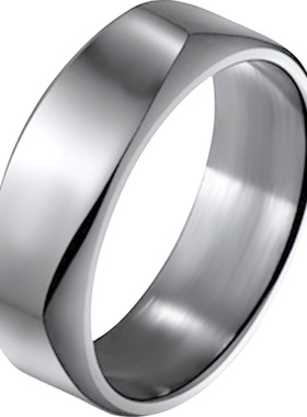 钛钢欧美刻字方形戒指立体高级感