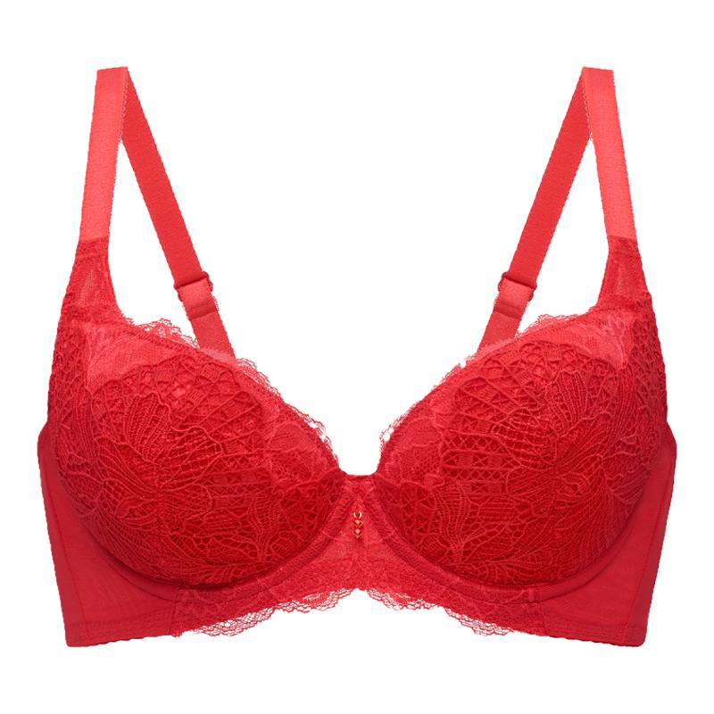 华歌尔Wacoa 薄款蕾丝圆润聚拢提升文胸罩内衣女 WB3273