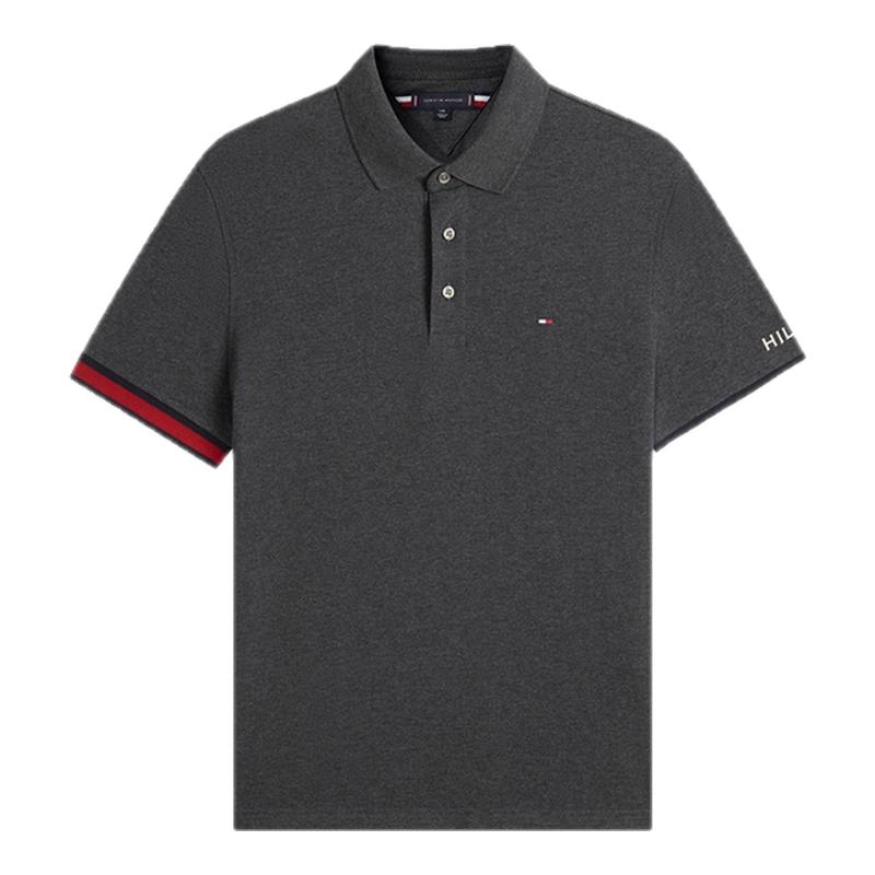 Tommy男装纯棉撞色袖口POLO衫