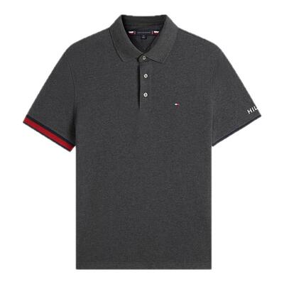 Tommy男装纯棉撞色袖口POLO衫