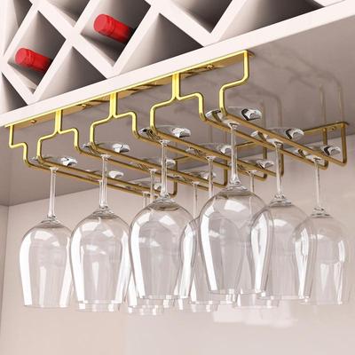不锈钢倒挂家用红酒杯悬挂架高脚杯架葡萄酒杯架酒柜红酒架子摆件