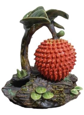 逼真荔枝石湾公仔陶瓷摆件中式