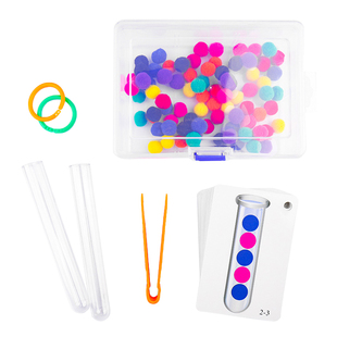 蒙氏夹毛球试管幼儿精细动作专注力颜色认知排序蒙氏早教益智玩具