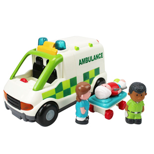 宝乐童救护车儿童仿真声光120救援车担架宝宝惯性玩具车医生益智