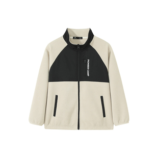 拓路者儿童摇粒绒保暖外套春秋款男童抓绒衣中大童加绒双面绒衣服