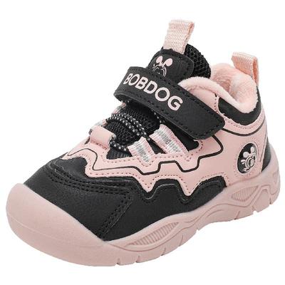 巴布豆童鞋女宝二棉鞋2025新款冬季小女孩加绒加厚冬鞋女童学步鞋