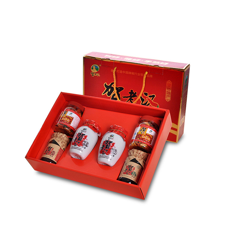 贺老汉望都辣椒酱1100g礼盒6瓶装