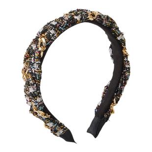 弗弗西FFX高级感小香风链条发箍[香榭]2024新款头箍洋气时尚头饰