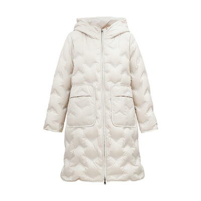 HONRN/红人中长连帽白鹅绒羽绒服