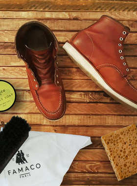 进口皮革清洁马鞍皂红翼redwing套装植鞣革去污清洗工装靴踢不烂