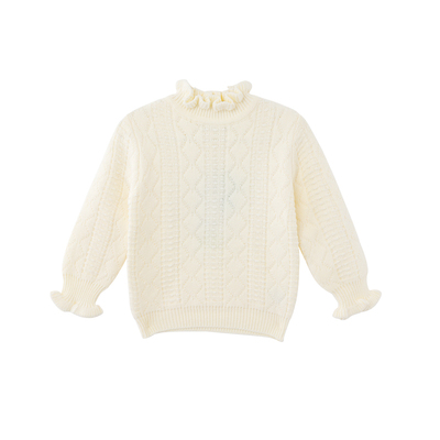 YUAN/厵女童毛衣内搭保暖花边领