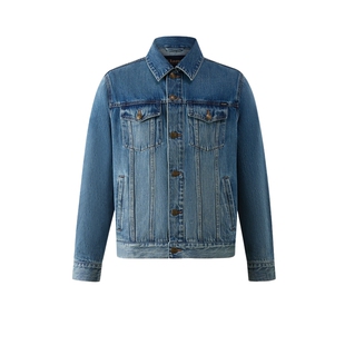 【100%棉】Eland衣恋休闲夹克男长袖宽松牛仔外套2025冬季新款