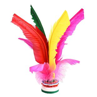 静音耐用鸡毛毽子儿童小学生毽球比赛专用健身耐踢毛幼儿园花毽子