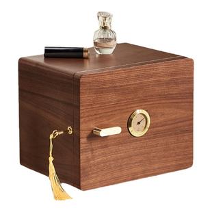 初心木质带锁防氧化首饰盒珠宝饰品收纳盒大容量手镯饰品整理神器