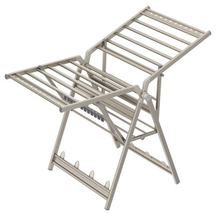 落地折叠晾衣架加粗加厚大型室外挂衣架庭院晒衣架阳台晒被子衣杆