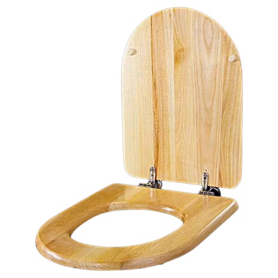 实木马桶盖纯实木头VUO型通用马桶盖纯实木质 坐便器盖板金属铰链