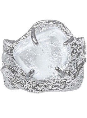 冰裂水晶月球表面戒指