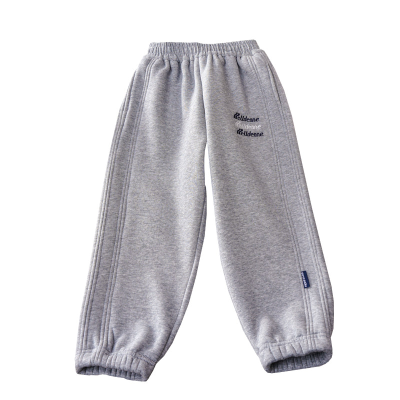 男女童加厚密密绒运动裤秋冬季2025新款儿童保暖弯刀裤中大童长裤