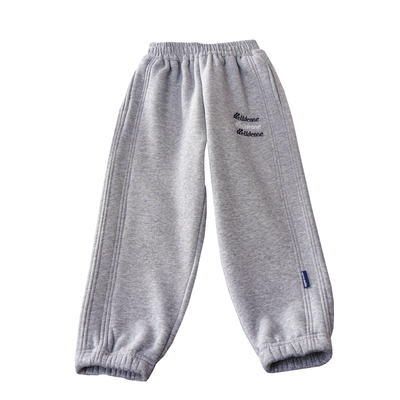 男女童加厚密密绒运动裤秋冬季2025新款儿童保暖弯刀裤中大童长裤