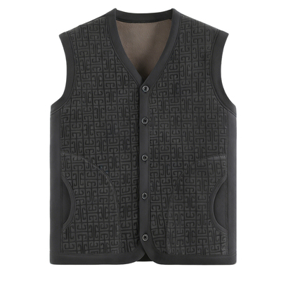 恒源祥中老年马甲加绒加厚双面绒