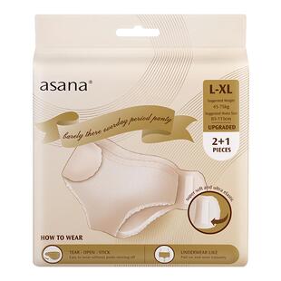 asana阿莎娜安心裤日安裤可拆卸魔术贴裤型卫生巾日用防漏早安裤