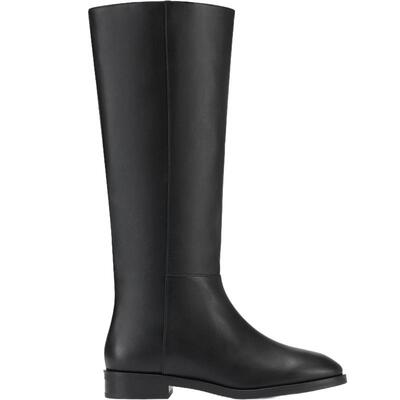 SW低跟粗跟圆头长筒靴女