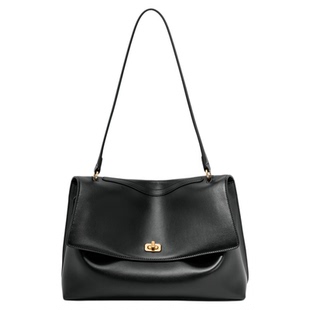 unifine秋冬新款简行邮差包大容量软皮托特包真皮包包通勤单肩包