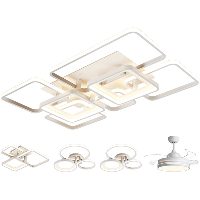 轻奢线面北欧风智控卧室灯