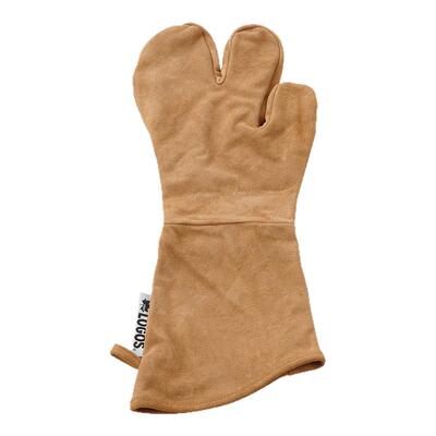 LOGOS户外烧烤安全手套牛皮