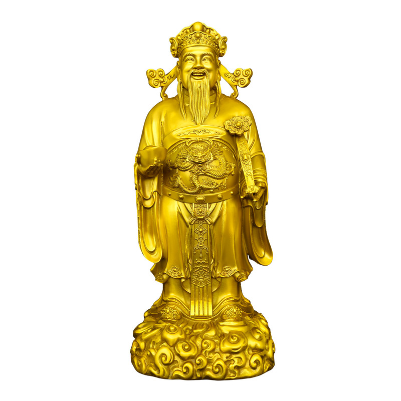 客厅摆件黄铜福禄寿三星像拱照