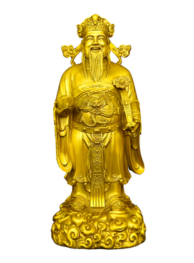客厅摆件黄铜福禄寿三星像拱照