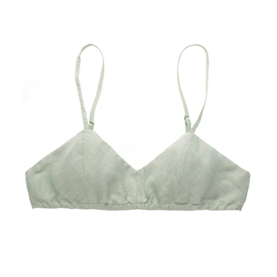 陈小满纯亚麻法式抗菌无胸垫文胸