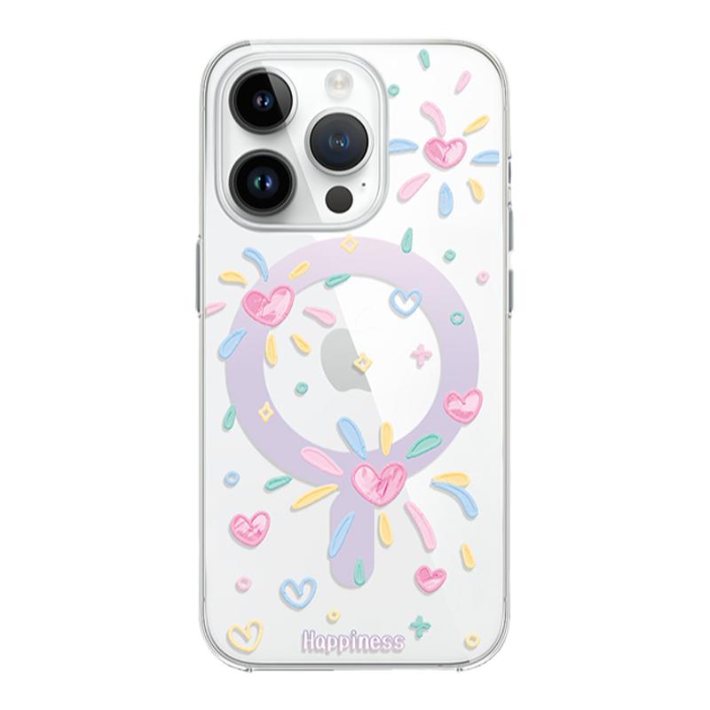蘋果16手機殼適用iPhone16pro愛心火花magsafe磁吸手機殼軟硬新款15pro透明亞克力硅膠軟邊創(chuàng)意情侶多巴胺女