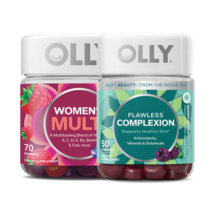 OLLY女性复合维生素软糖*1+肌肤去瑕美肌软糖50粒*1-部分临期