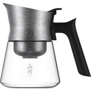 入一山河飘逸壶纯钛泡茶家用玻璃泡茶壶2026新款茶水分离飘逸杯