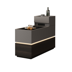 意式轻奢沙发边柜角几客厅侧边收纳小茶几现代简约边几带灯高级感