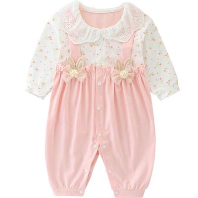 婴儿衣服春秋女宝宝哈衣爬服