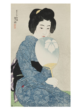 伊东深水 高清电子画册 日本近现代浮世绘美人绘木版画装饰画素材