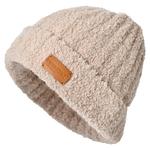 卡蒙加厚针织帽毛绒毛线帽女秋冬双层护额护耳大头围亲肤套头冷帽