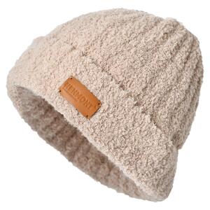 卡蒙加厚针织帽毛绒毛线帽女秋冬双层护额护耳大头围亲肤套头冷帽