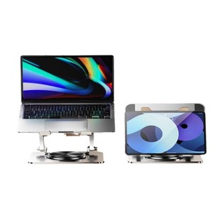 【碳素钢】笔记本电脑支架360°可旋转电脑支撑架子增高悬空架托k散热底座立式升降支架桌折叠平板投影仪JJV