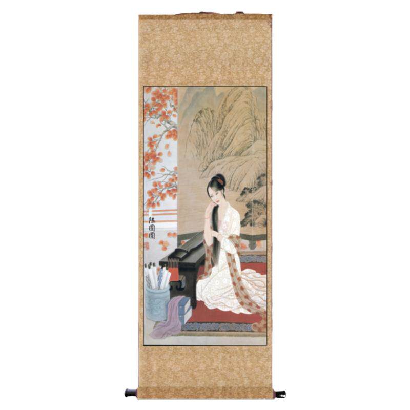 新款古代古典美人美女客厅字画装国画