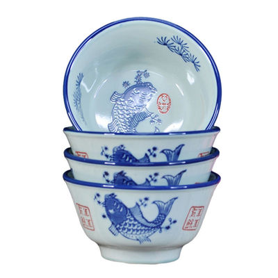 陶瓷碗复古葵斗碗青花碗兰花碗单个家用吃饭碗釉下彩怀旧餐具套装