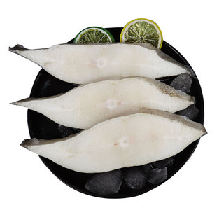 格陵兰比目鱼2斤鲽鱼鸦片鱼片新鲜冷冻深海碟鱼切块鳕鱼排顺丰