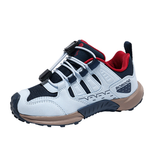 巴布豆男童运动鞋春秋季网面透气跑步鞋防滑多功能儿童羽毛球鞋子