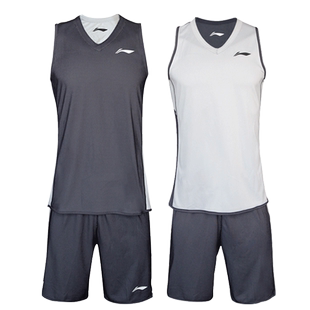 李宁篮球服球衣套装男生夏季训练背心女球服比赛定制队服双面无袖