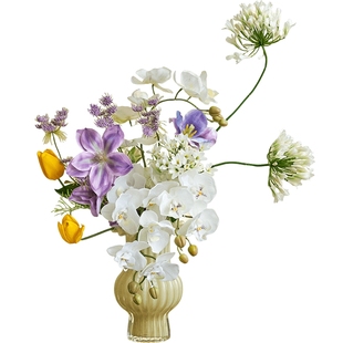 法式高端仿真花摆件假花摆设高级逼真仿生花束手捧花家居轻奢摆件