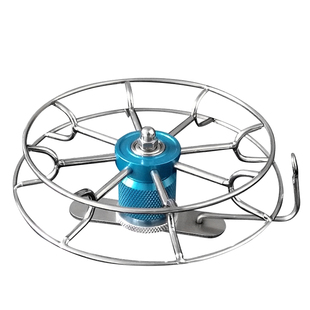 手拨轮不锈钢车盘谷麦八卦轮矶钓前打轮带泄力全金属双摇把锚鱼轮