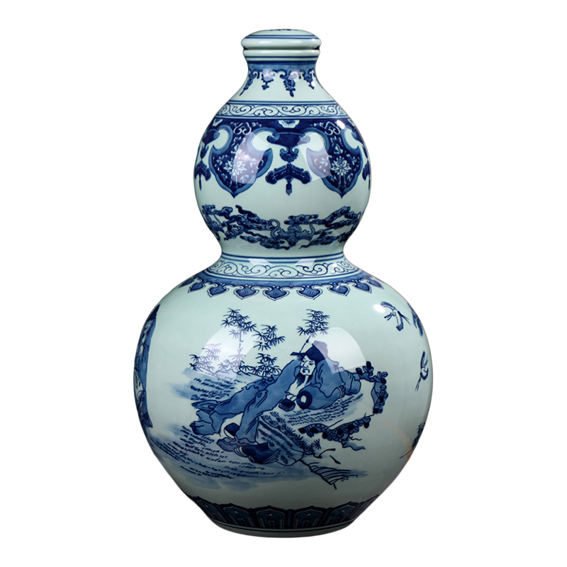 手绘陶瓷酒瓶景德镇手工拉坯复古