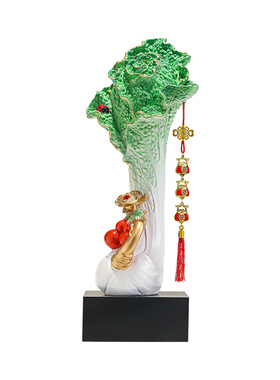 新年春节家尚港白菜摆件招财百财